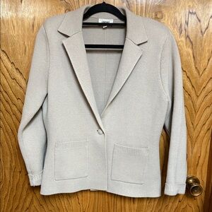 L’AGENCE Tan Sweater Blazer SIZE LARGE.
